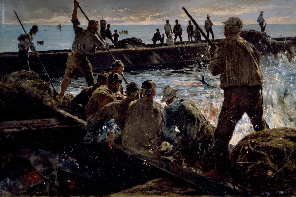 Mattanza, dipinto di Antonino Leto (1844-1913) da Antonino Leto