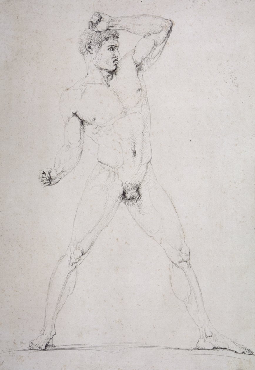 Nudo maschile, Creugas di Durazzo, dalla descrizione dei Giochi Nemei di Pausania nel suo Itinerario della Grecia da Antonio Canova