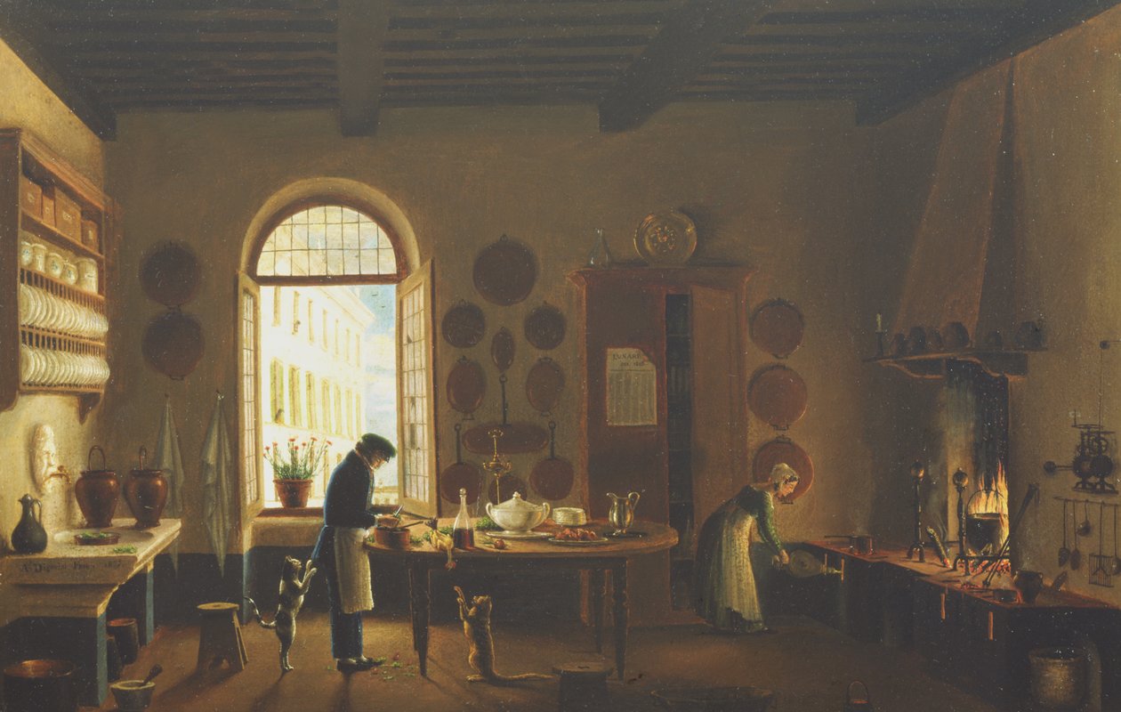 La cucina di Palazzo Mozzi, Firenze da Antonio Digerini