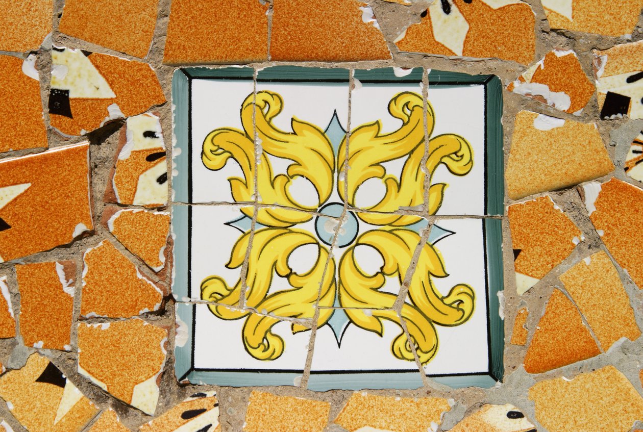 Piastrella in ceramica, 1900-14 da Antonio Gaudi