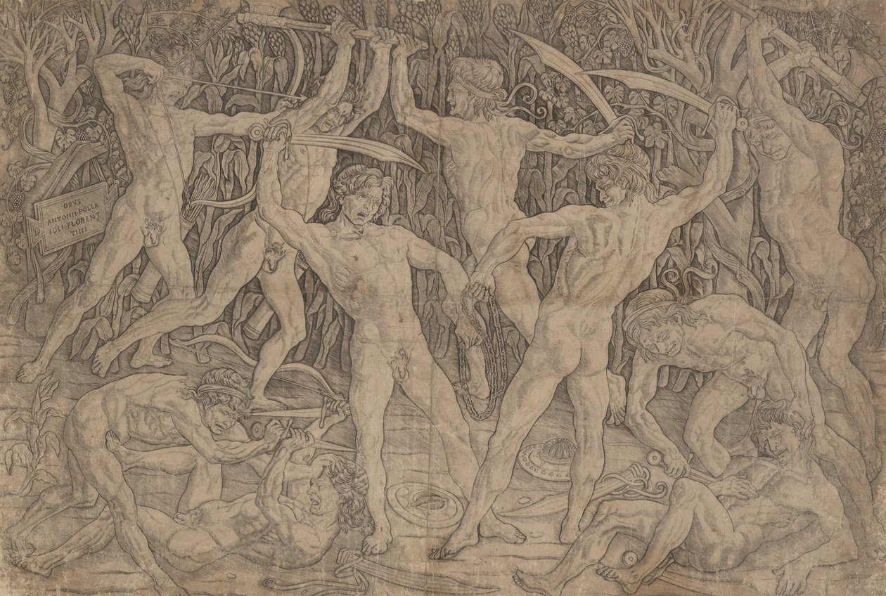 Battaglia dei dieci uomini nudi, 1465 da Antonio Pollaiuolo
