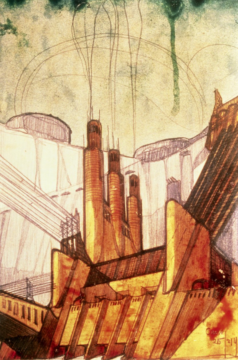 Centrale elettrica, 1914 da Antonio SantElia