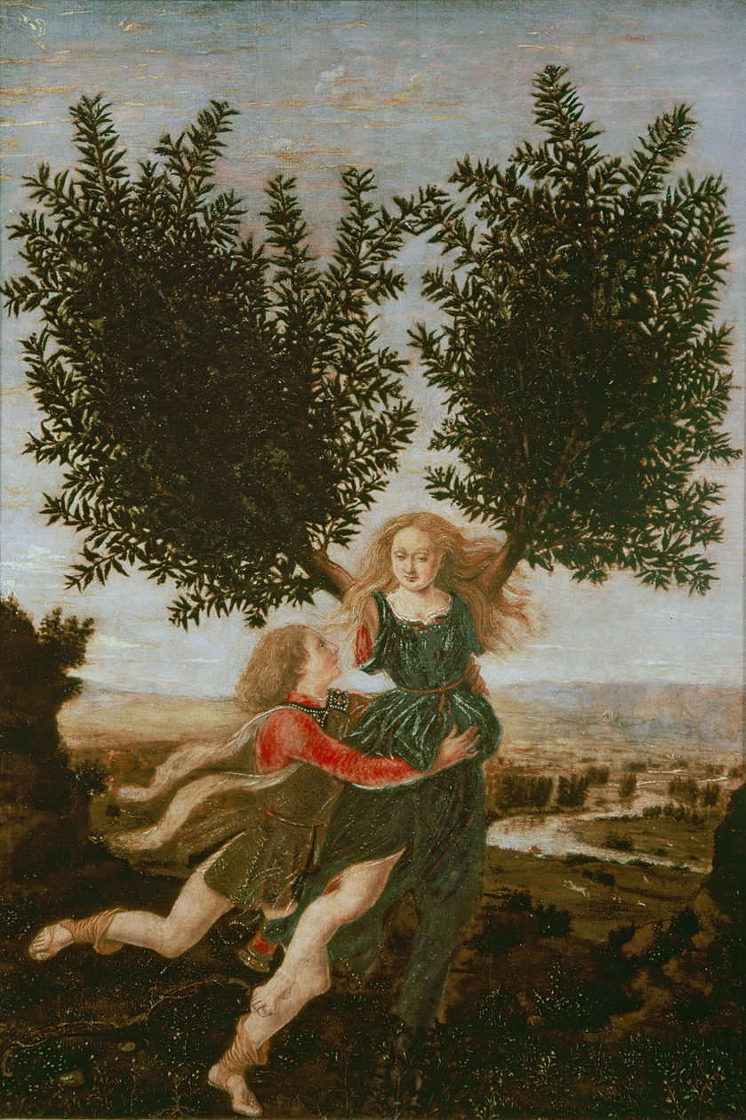 Dafne e Apollo, c.1470-80 da Antonio Pollaiuolo