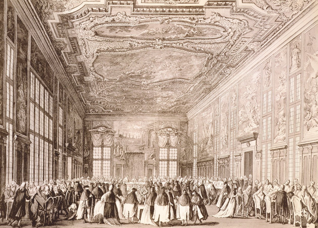 Festa ducale, banchetto dato dal Doge di Venezia in onore dei rappresentanti delle delegazioni straniere da Antonio (after) Canaletto