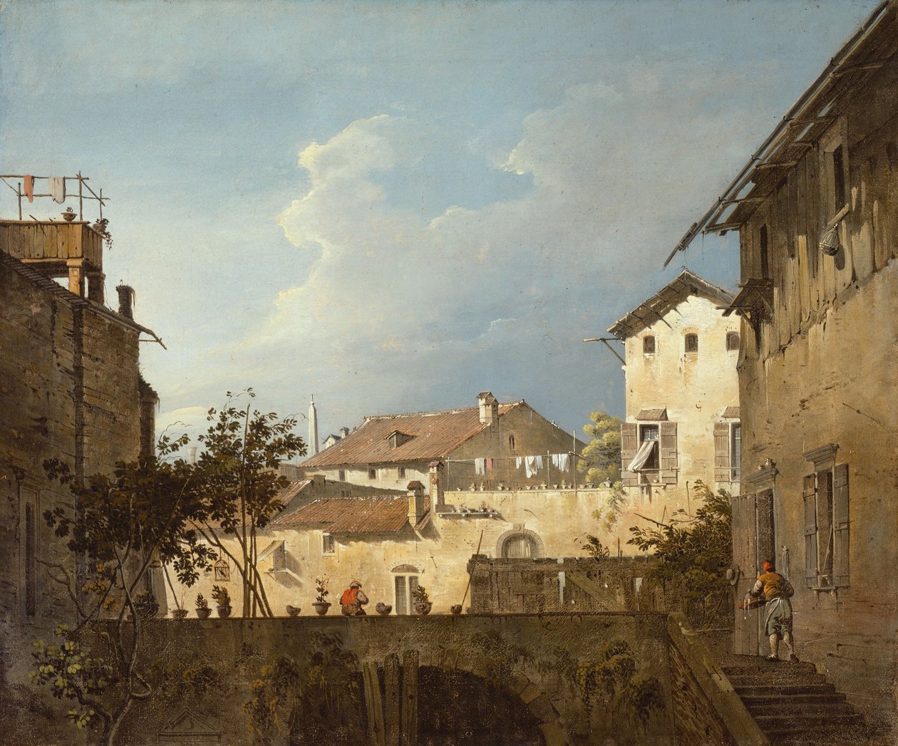 La terrazza, c.1745 da Antonio (follower of) Canaletto