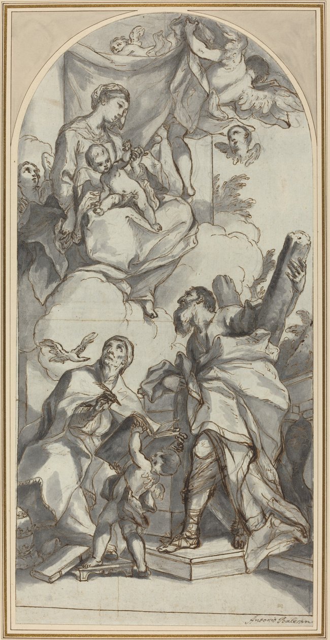 La Madonna e il Bambino in Gloria con i Santi Gregorio Magno e Andrea da Antonio Balestra