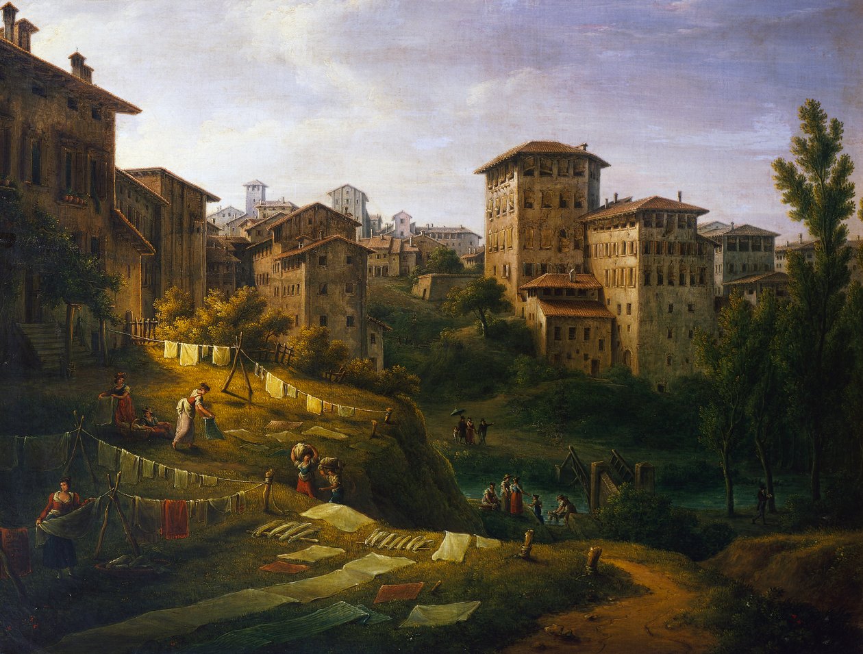 Fabbriche a Cavadizzo | Antonio Basoli | Stampa d'arte