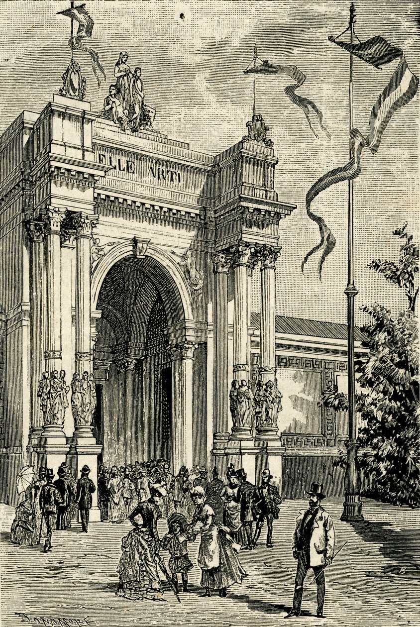 Padiglione delle Belle Arti, Esposizione Emiliana, San Michele in Bosco, Bologna da Antonio Bonamore