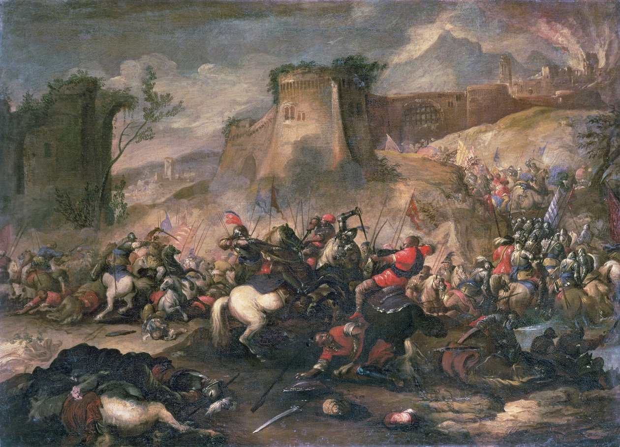 Scaramucce di cavalleria tra Crociati e Turchi da Antonio Calza