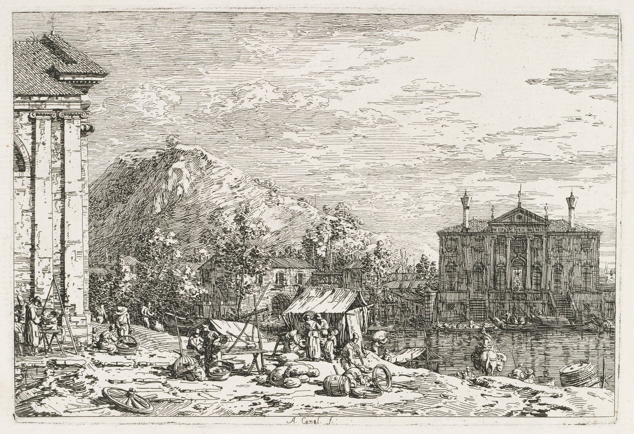 Vedute: Una città oltre un fiume da Antonio Canaletto