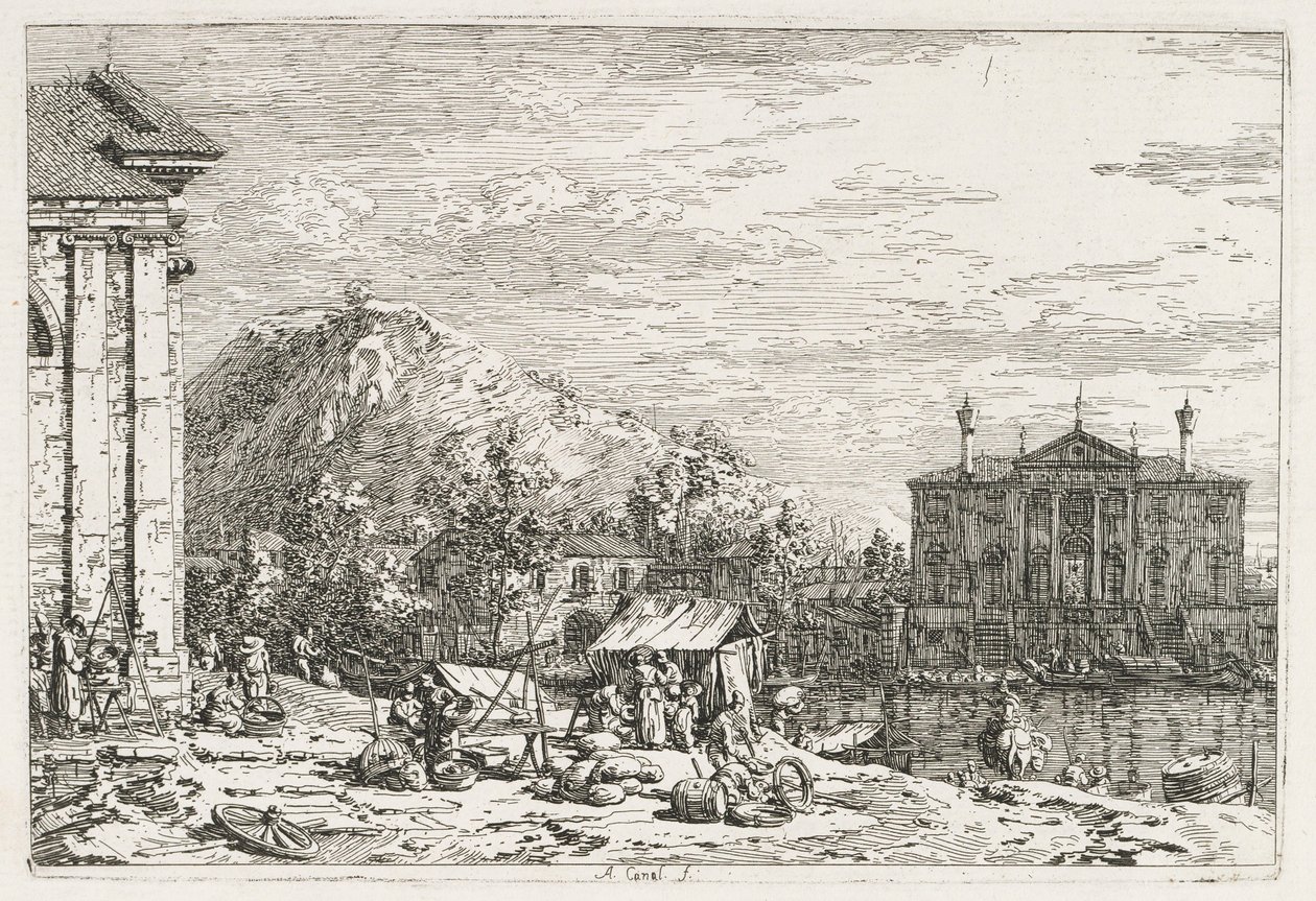 Vedute: Una Città Oltre un Fiume, 1735-1746 da Giovanni Antonio Canal