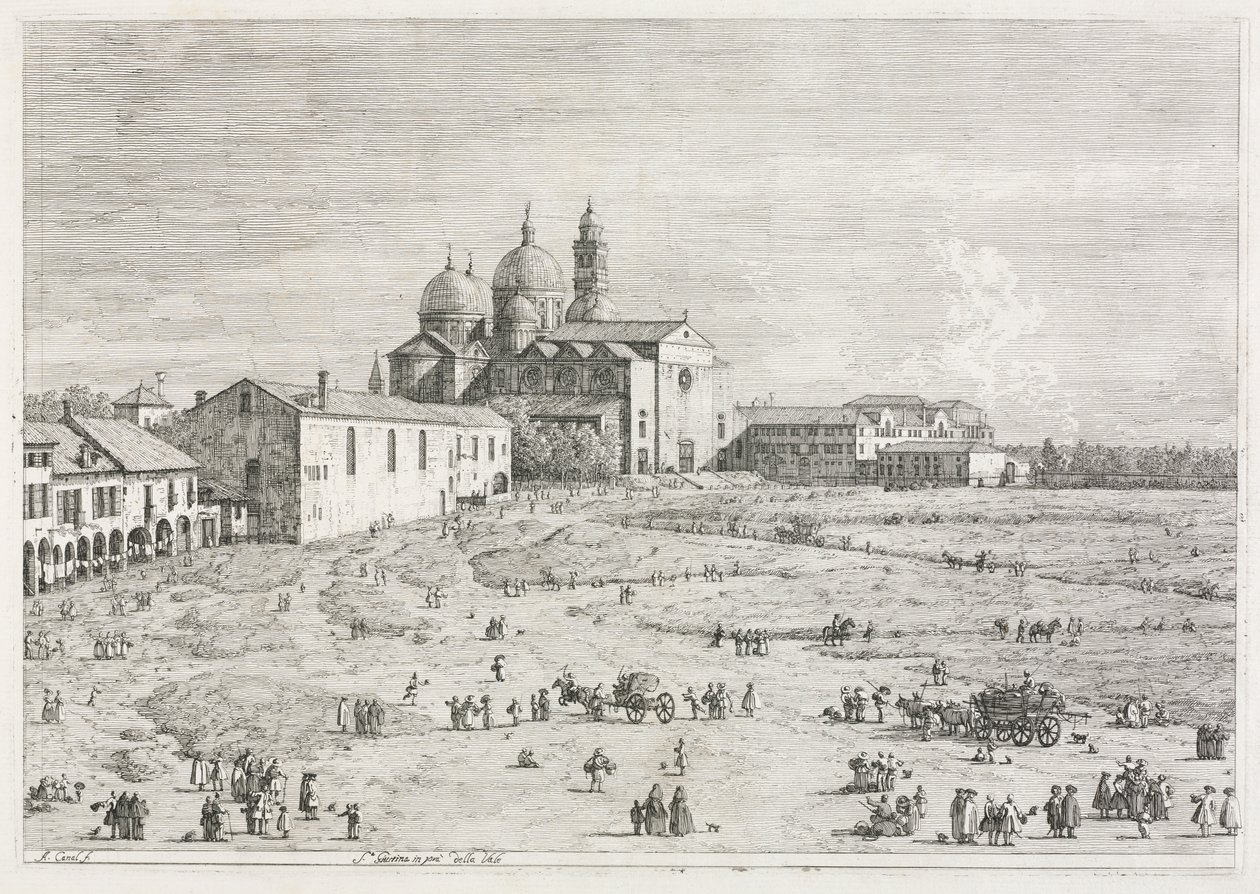 Vedute: Chiesa di Santa Giustina in Prà della Valle, Padova da Antonio Canaletto