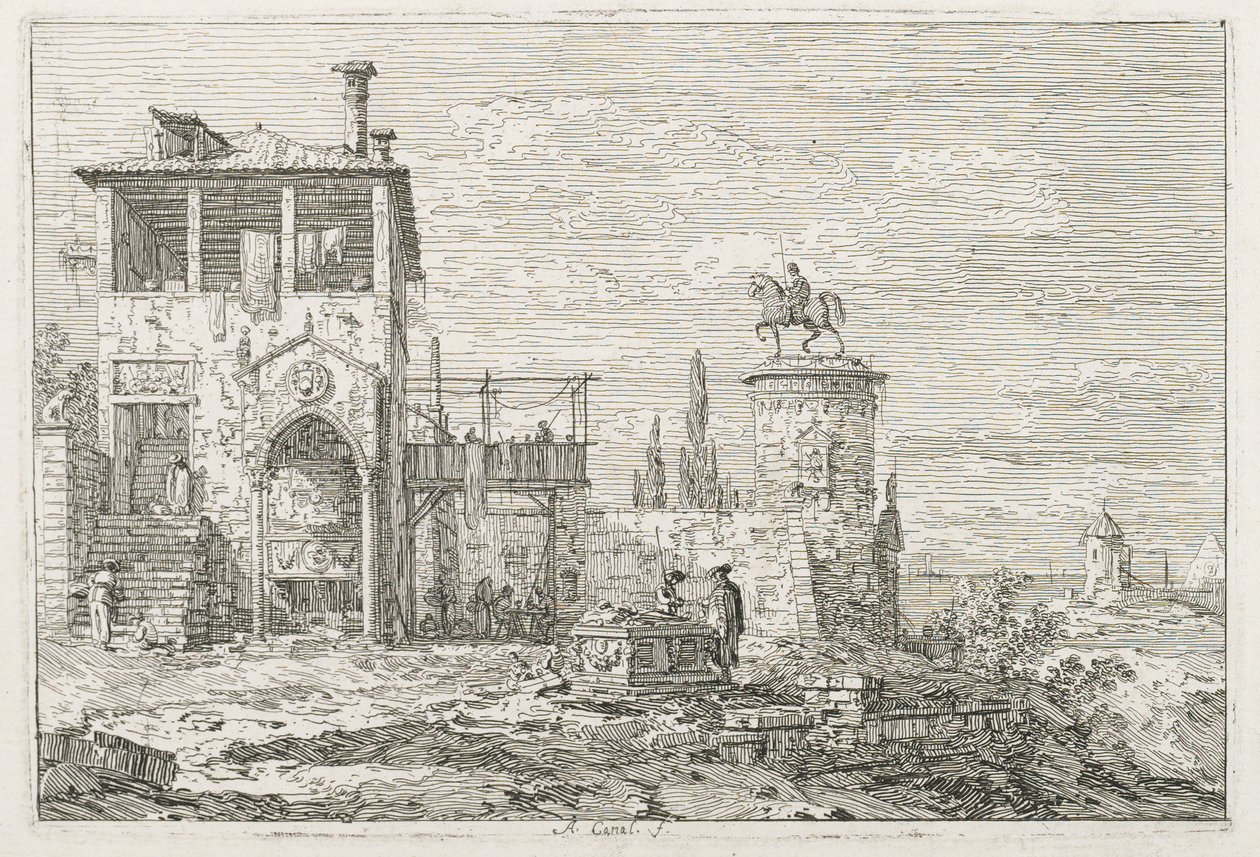 Vedute: Il monumento equestre da Antonio Canaletto