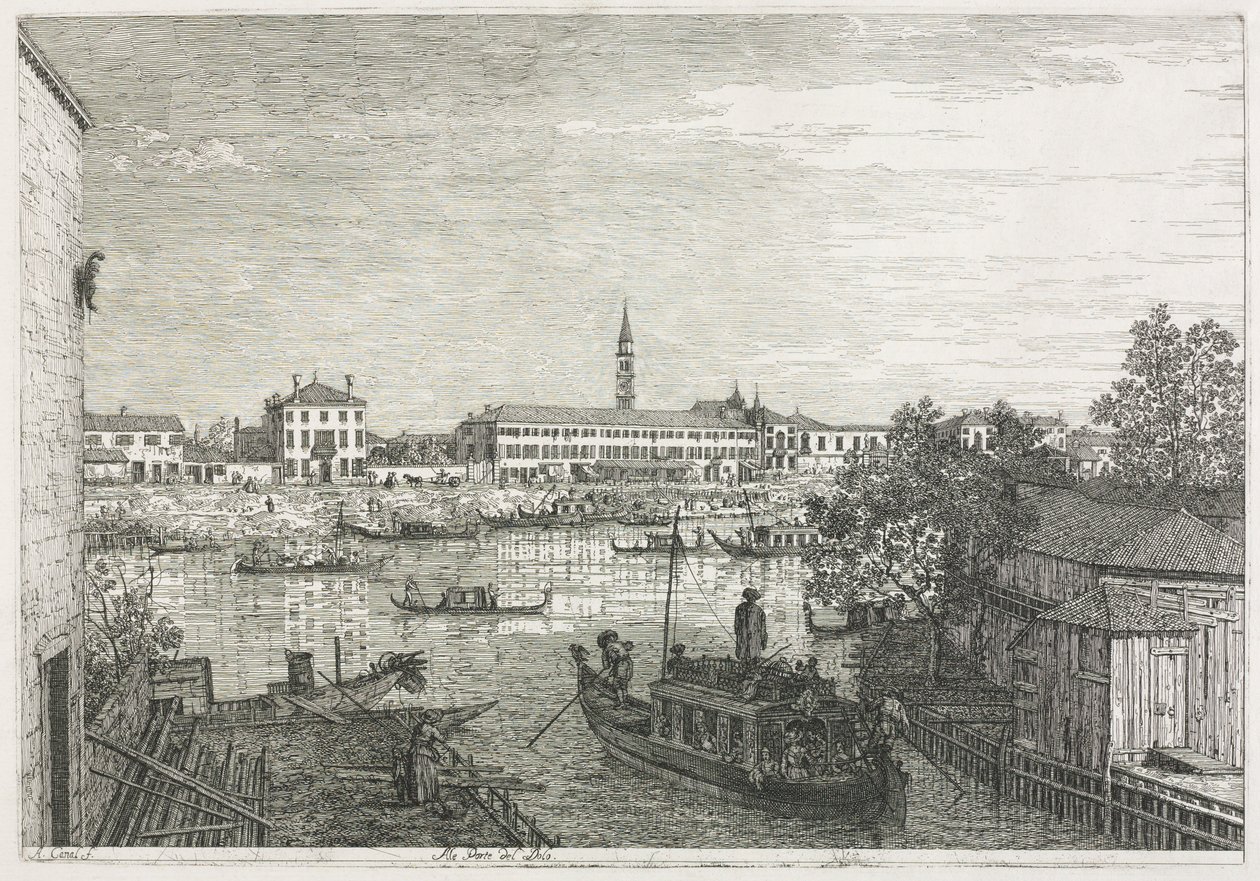 Vedute: Il Porto di Dolo, 1735-1746 da Giovanni Antonio Canal