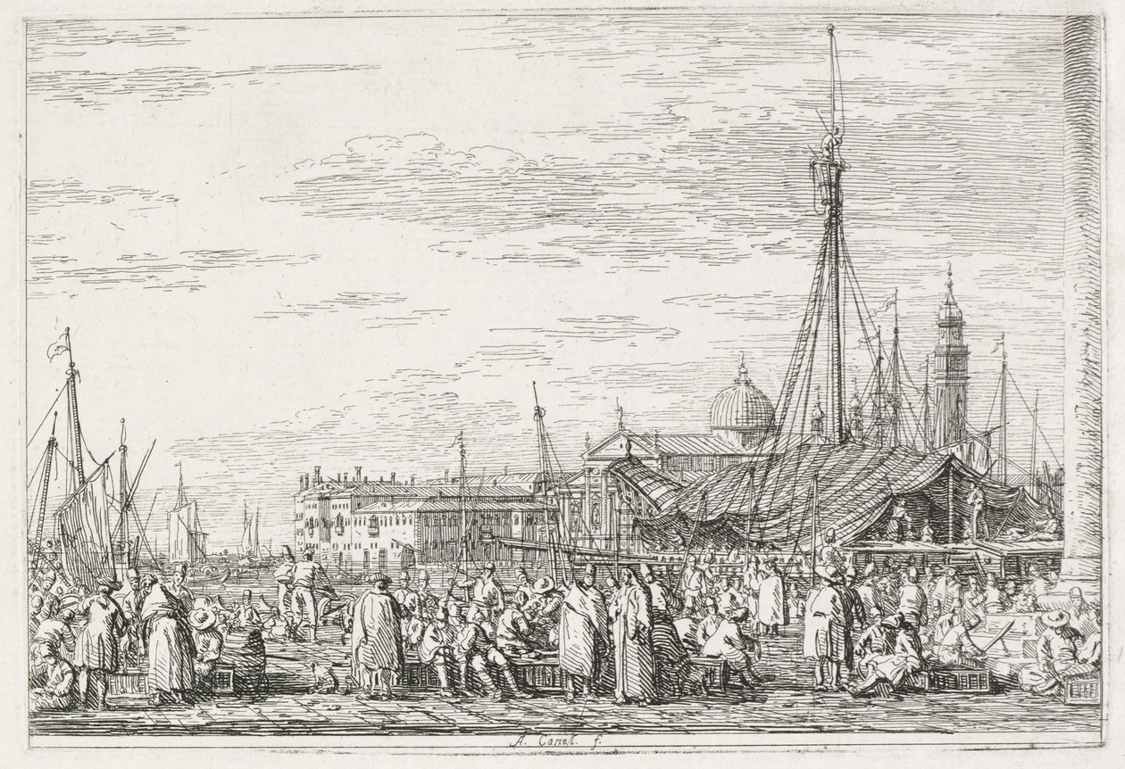 Vedute: Il Mercato sul Molo da Antonio Canaletto
