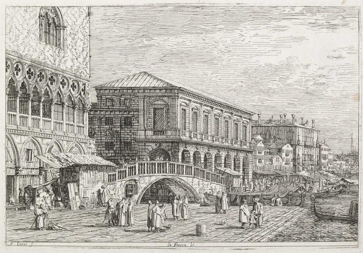 Vedute: La prigione, Venezia da Antonio Canaletto