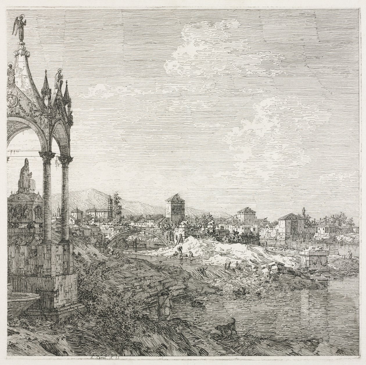 Vedute: Il sepolcro di un vescovo da Antonio Canaletto