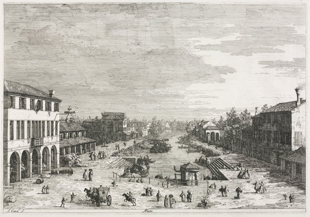 Vedute: Vedute di Mestre, una città nella provincia di Venezia da Giovanni Antonio Canal