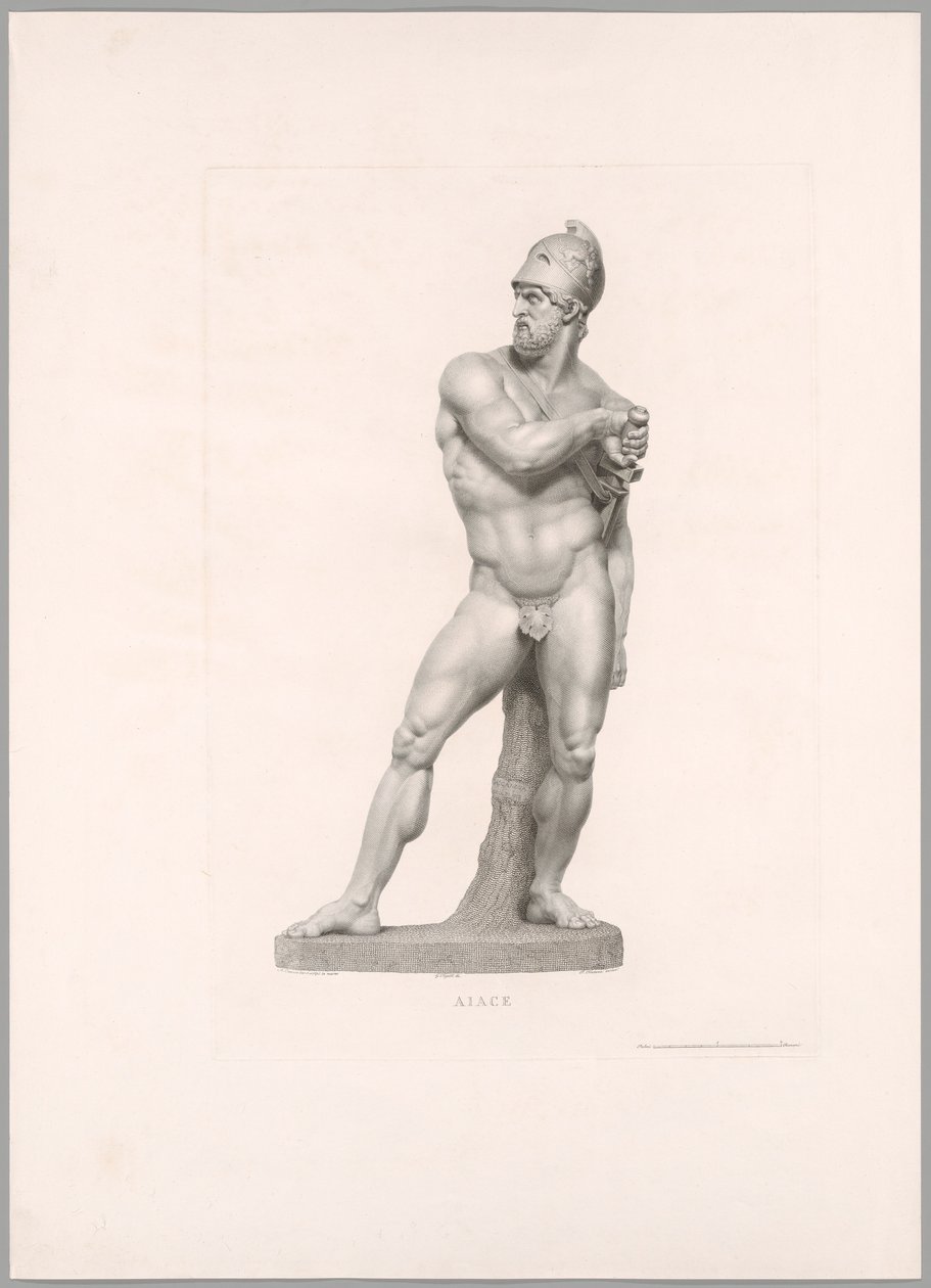 Aiace, vista frontale, da Oeuvre de Canova da Antonio Canova
