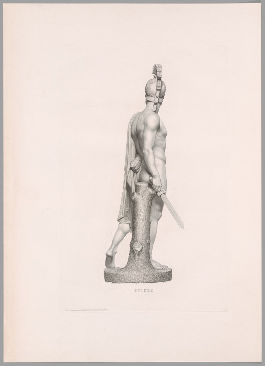 Ettore, vista laterale, da Oeuvre de Canova da Antonio Canova