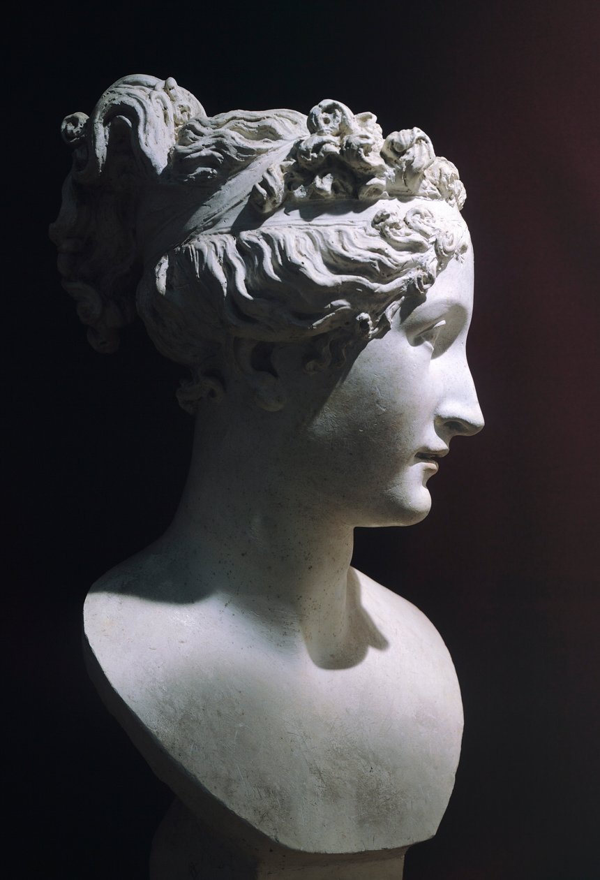 Paolina Borghese come Venere Vincitrice, di Antonio Canova (1757-1822), marmo bianco da Antonio Canova