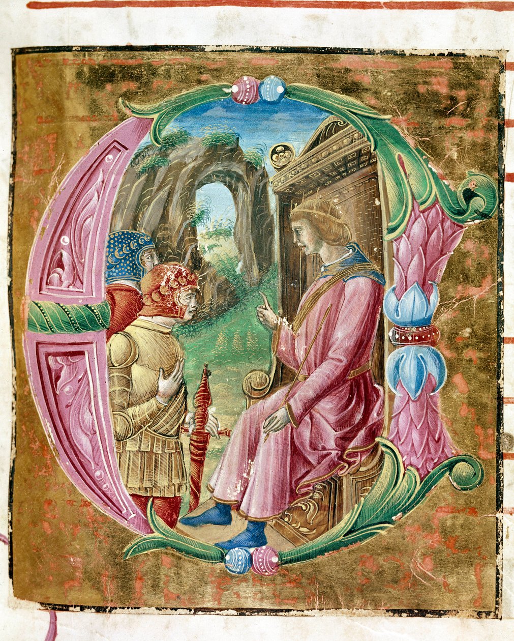 Erode I il Grande ordina il massacro degli innocenti. Lettrine illuminate da Antonio Cicognari. Dettaglio di un antifonario. 1483. Cremona, corale 4, capitolo del duomo da Antonio Cicognara