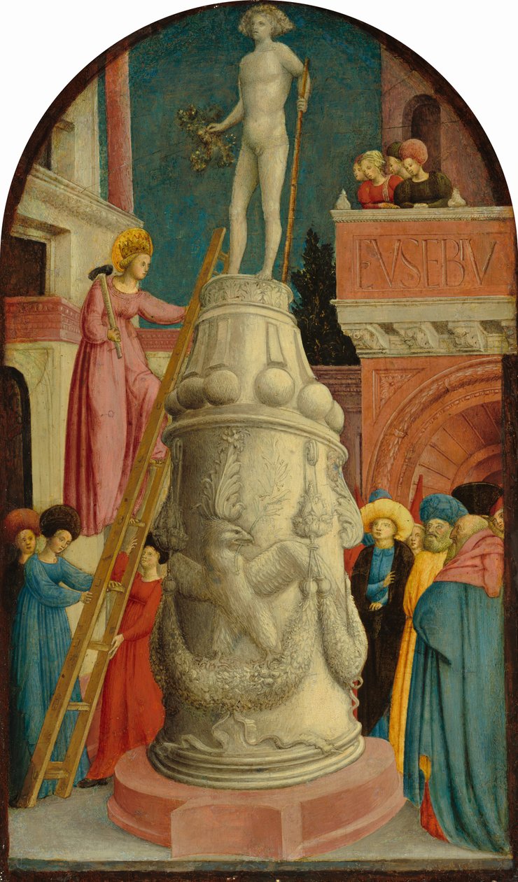 Santa Apollonia distrugge un idolo pagano, 1442-1445 circa (tempera su tavola di pioppo) da Antonio & D