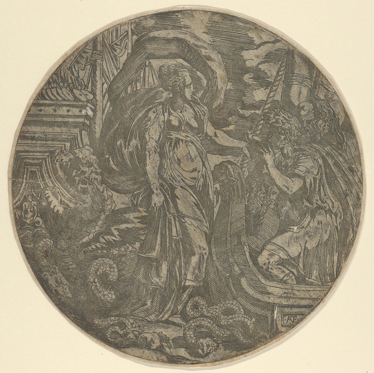 Circe che offre una bevanda ai compagni di Ulisse, 1540-45 da Antonio Fantuzzi