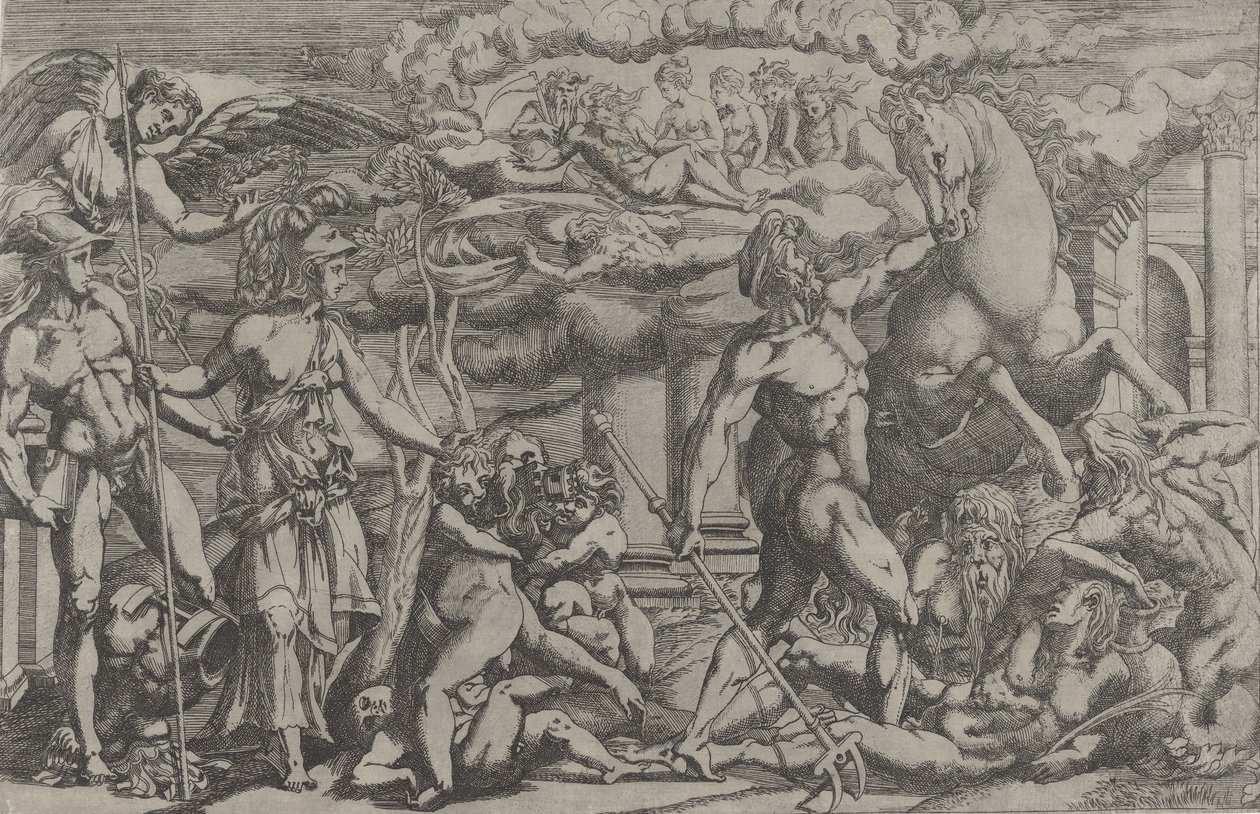 Contesa tra Nettuno e Atena, 1540-45 da Antonio Fantuzzi