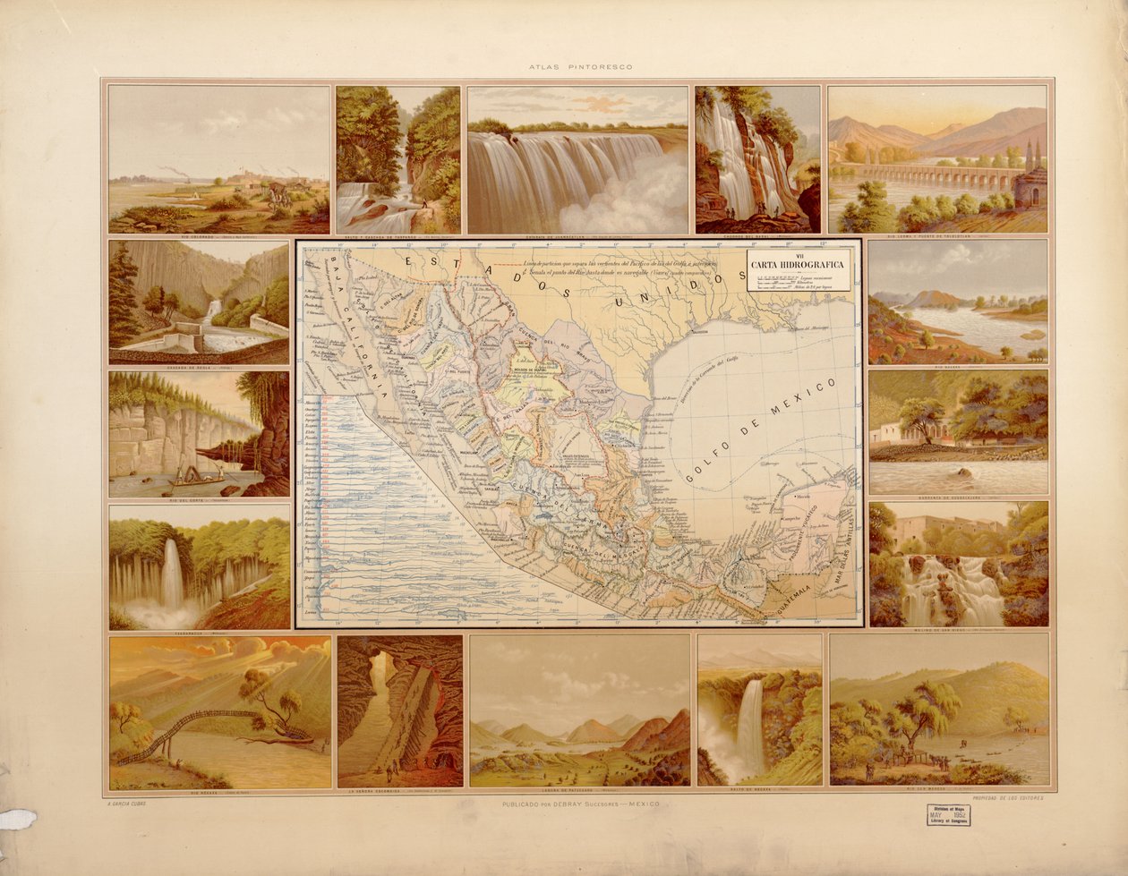 Atlante storico e pittorico degli Stati Uniti messicani. LOC 2008621671-10 da Antonio García Cubas