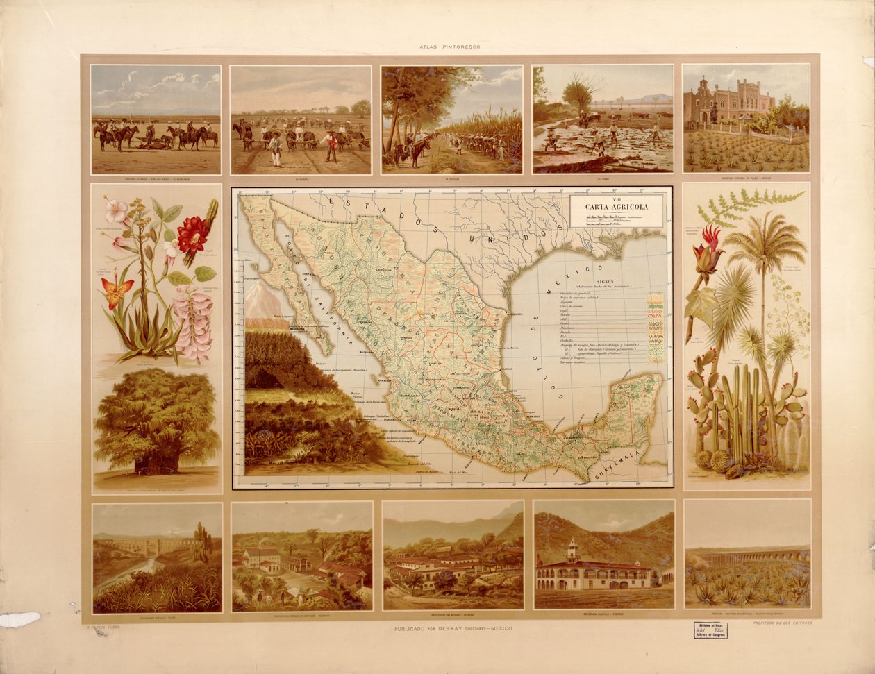 Atlante storico e pittorico degli Stati Uniti messicani. LOC 2008621671-11 da Antonio García Cubas