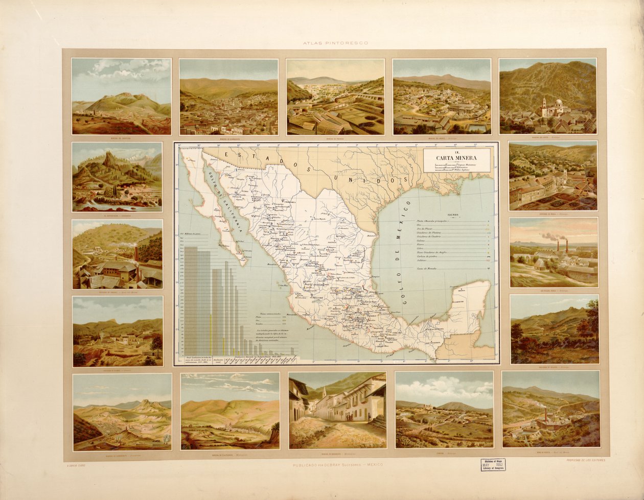 Atlante storico e pittorico degli Stati Uniti messicani. LOC 2008621671-12 da Antonio García Cubas