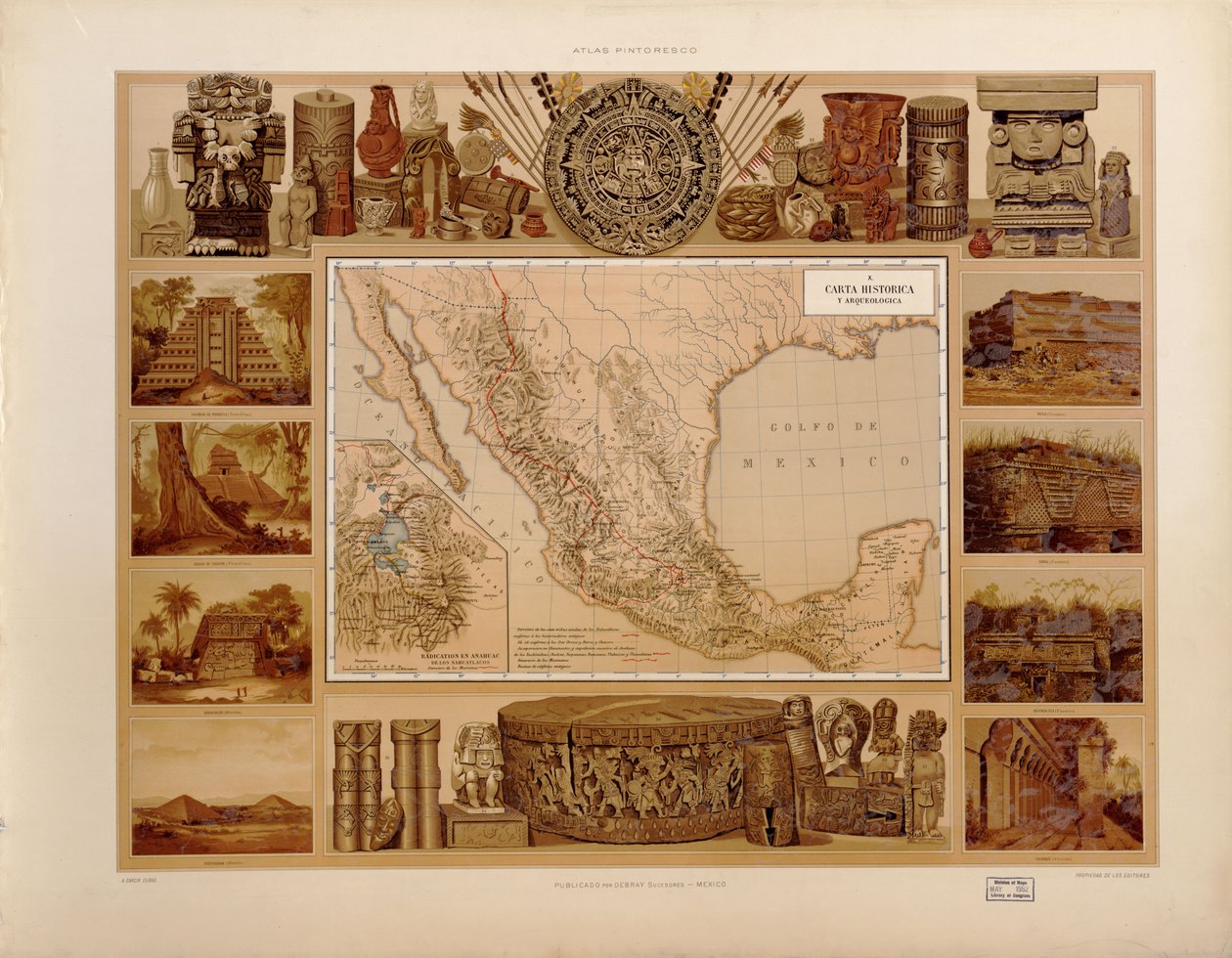Atlante storico e pittorico degli Stati Uniti messicani. LOC 2008621671-13 da Antonio García Cubas