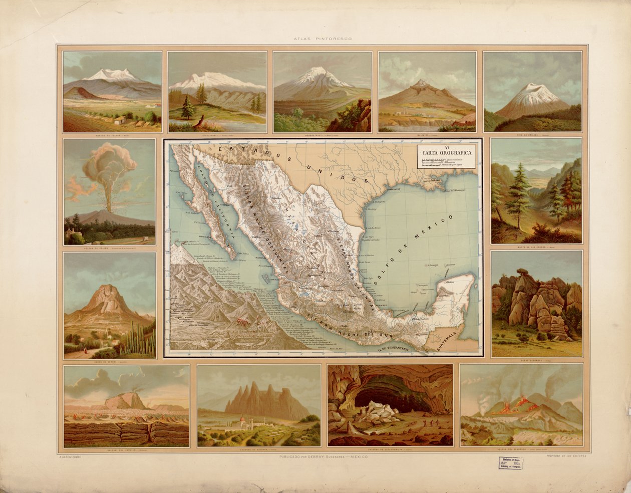 Atlante storico e pittorico degli Stati Uniti messicani. LOC 2008621671-9 da Antonio García Cubas