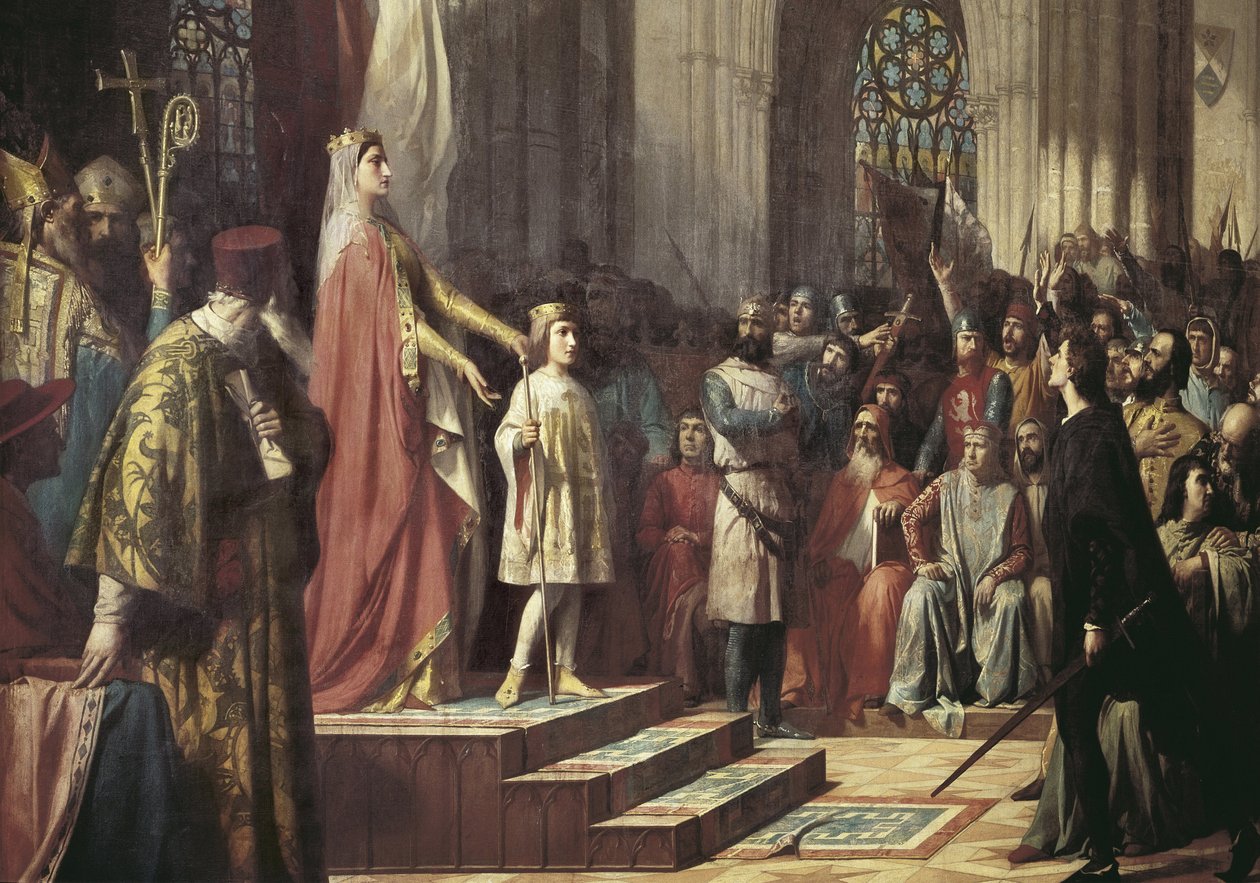 Maria de Molina presenta suo figlio alle Cortes di Valladolid da Antonio Gisbert