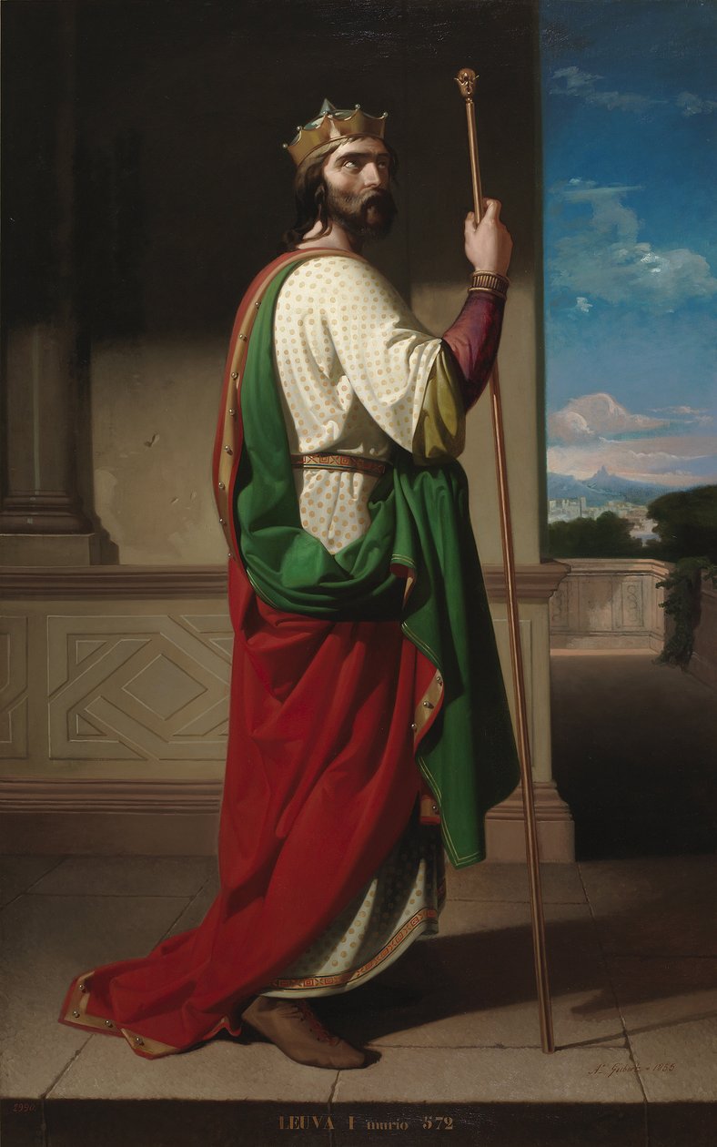 Ritratto del re visigoto di Hispania Liuva I da Antonio Gisbert