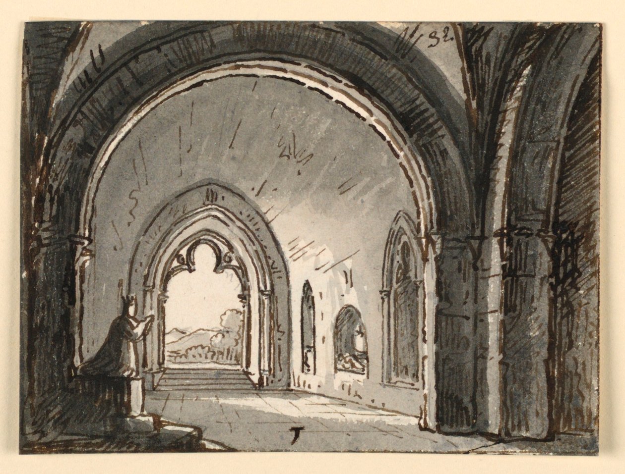 Interno di una chiesa vicino a Faenza da Antonio Giuseppe Basoli