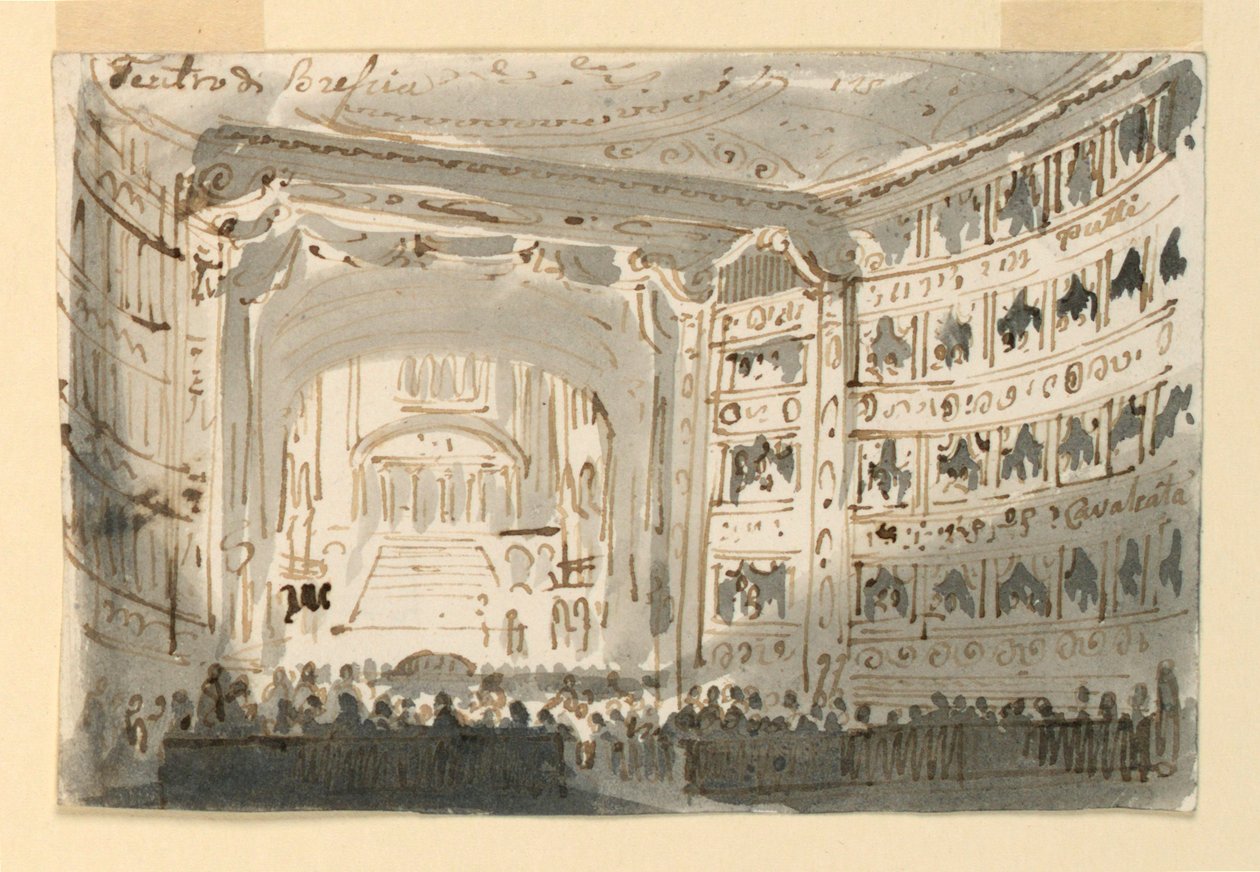 Interno del Teatro di Brescia da Antonio Giuseppe Basoli