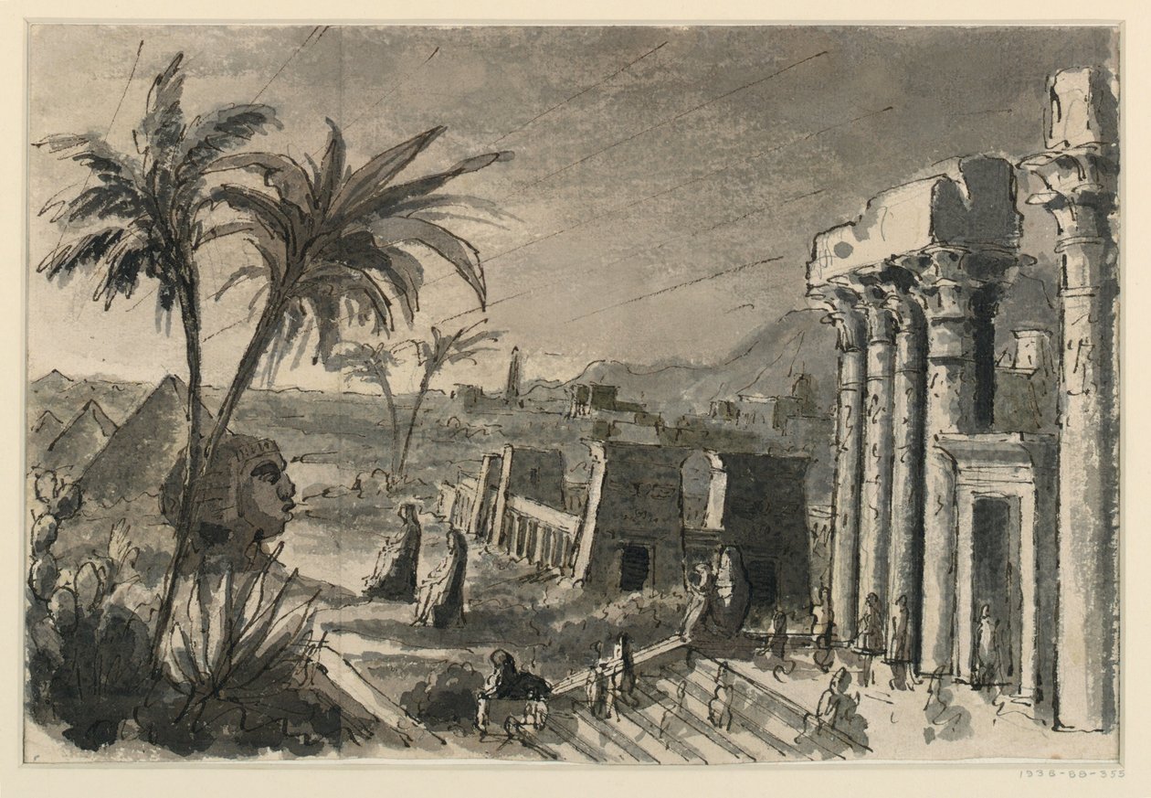 Scenografia, città egiziana da Antonio Giuseppe Basoli