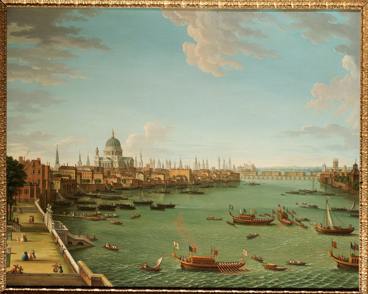 Il Tamigi dalla terrazza di Somerset House, verso la città da Antonio Joli