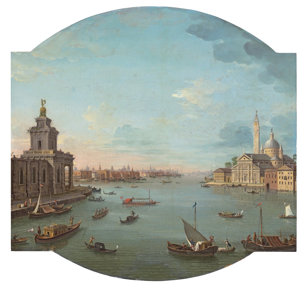 Veduta di San Giorgio Maggiore, Venezia, con la Punta della Dogana in primo piano da Antonio Joli