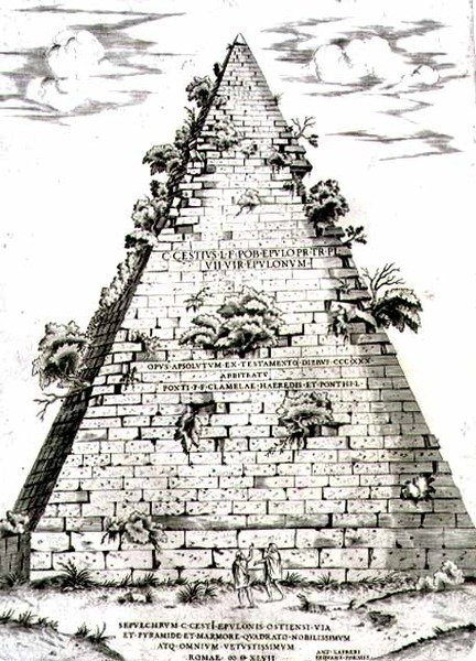La piramide di Caio Cestio costruita c.12 a.C., Roma da Antonio Lafreri