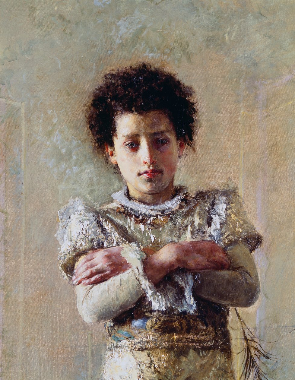 Acrobata, (dettaglio), di Antonio Mancini (1852-1930) da Antonio Mancini