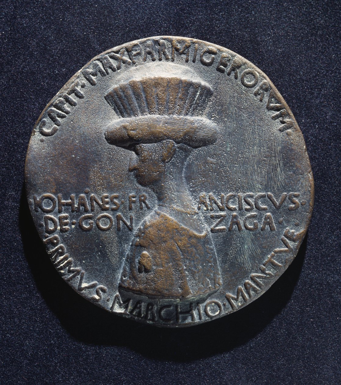 Medaglia di bronzo di Gianfrancesco Gonzaga (1395-1444), recto, disegnata da Antonio di Puccio Pisano, noto come Pisanello (circa 1395-1455), diametro 10,20 cm da Antonio Pisanello