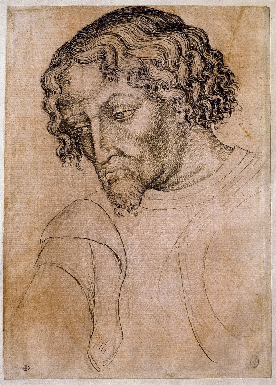 Busto di uomo barbuto, testa inclinata a sinistra da Antonio Pisanello