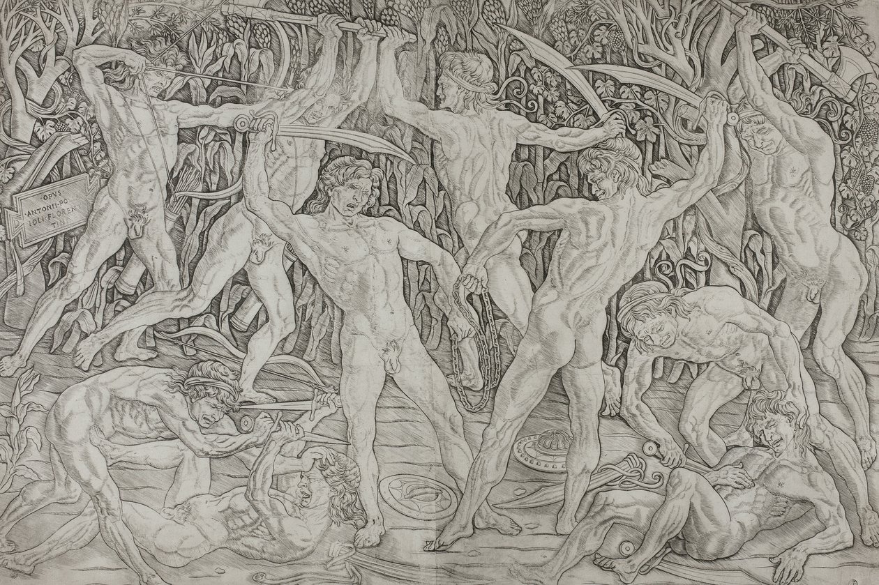 Battaglia degli uomini nudi da Antonio Pollaiuolo