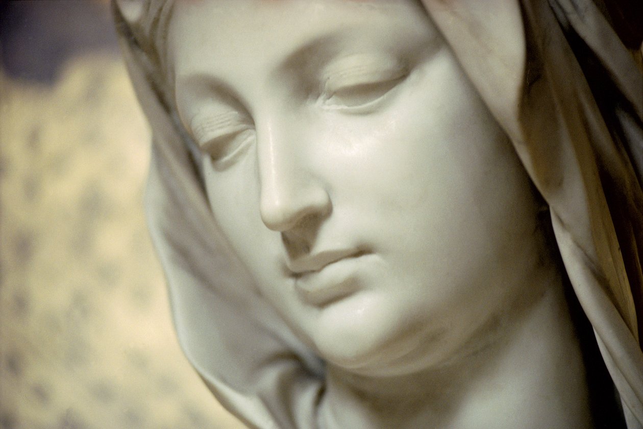 Vergine e Bambino (dettaglio della testa) da Antonio Raggi