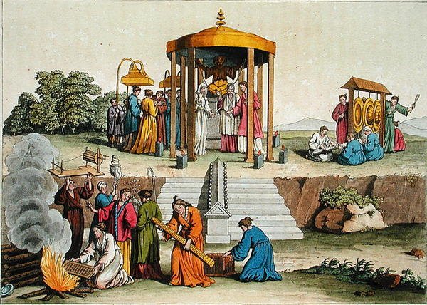 Cerimonia di matrimonio giapponese, illustrazione da 