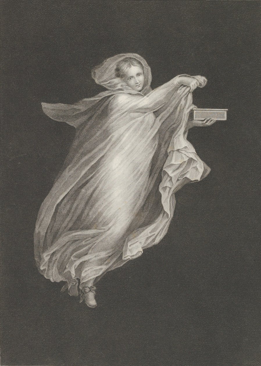 Una baccante con un mantello con cappuccio e una scatola nella mano sinistra, ca. 1795-ca. 1820 da Antonio Ricciani