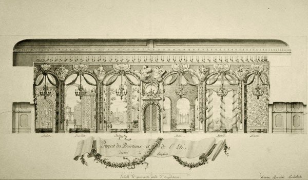 Progetto della Sala Ovale nel Palazzo d